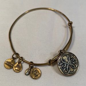 Alex & Ani Path of Life Rafaelian Gold Embossed Charm Bracelet 2013 Design